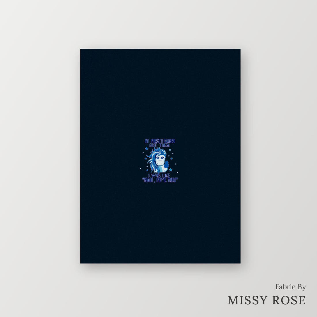 Profanity Fabric Panel 393 – printed fabric panel with centred picture, custom printed to order | Fabric by Missy Rose