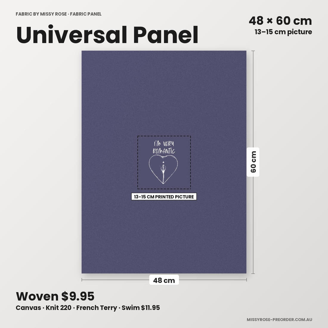 Profanity Fabric Panel 394 universal panel sizing – 13–15 cm printed picture on 48 × 60 cm fabric | Fabric by Missy Rose