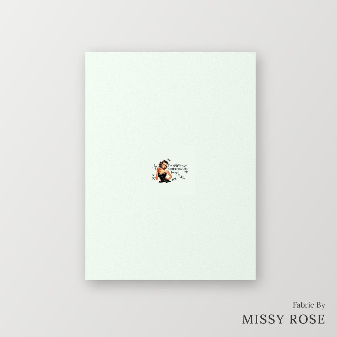 Profanity Fabric Panel 396 – printed fabric panel with centred picture, custom printed to order | Fabric by Missy Rose