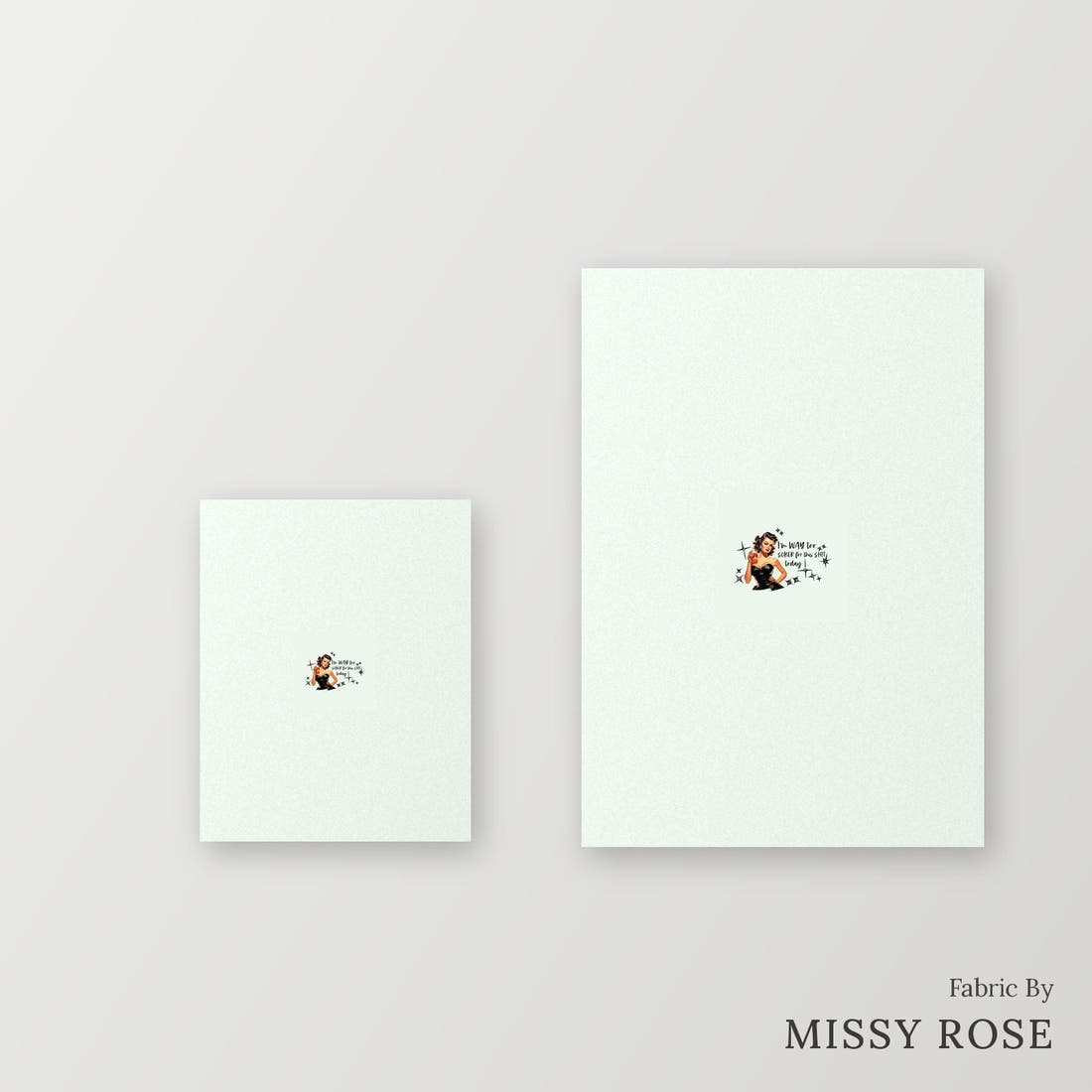 Profanity Fabric Panel 396 – universal and adult panel sizes side by side | Fabric by Missy Rose