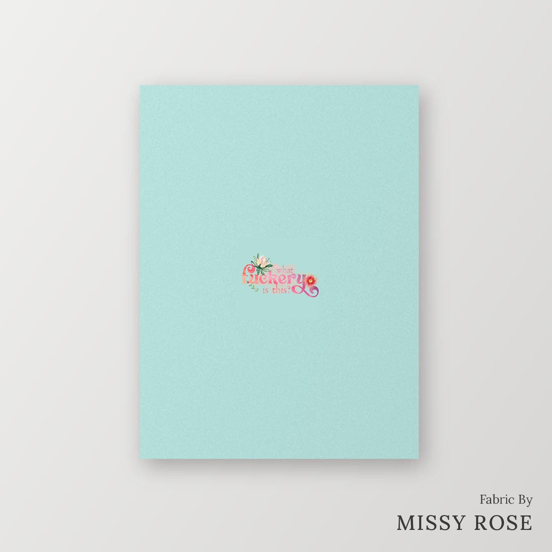 Profanity Fabric Panel 398 – printed fabric panel with centred picture, custom printed to order | Fabric by Missy Rose