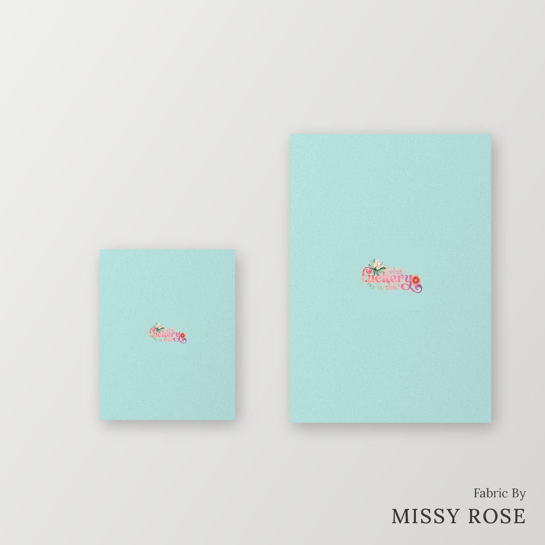 Profanity Fabric Panel 398 – universal and adult panel sizes side by side | Fabric by Missy Rose
