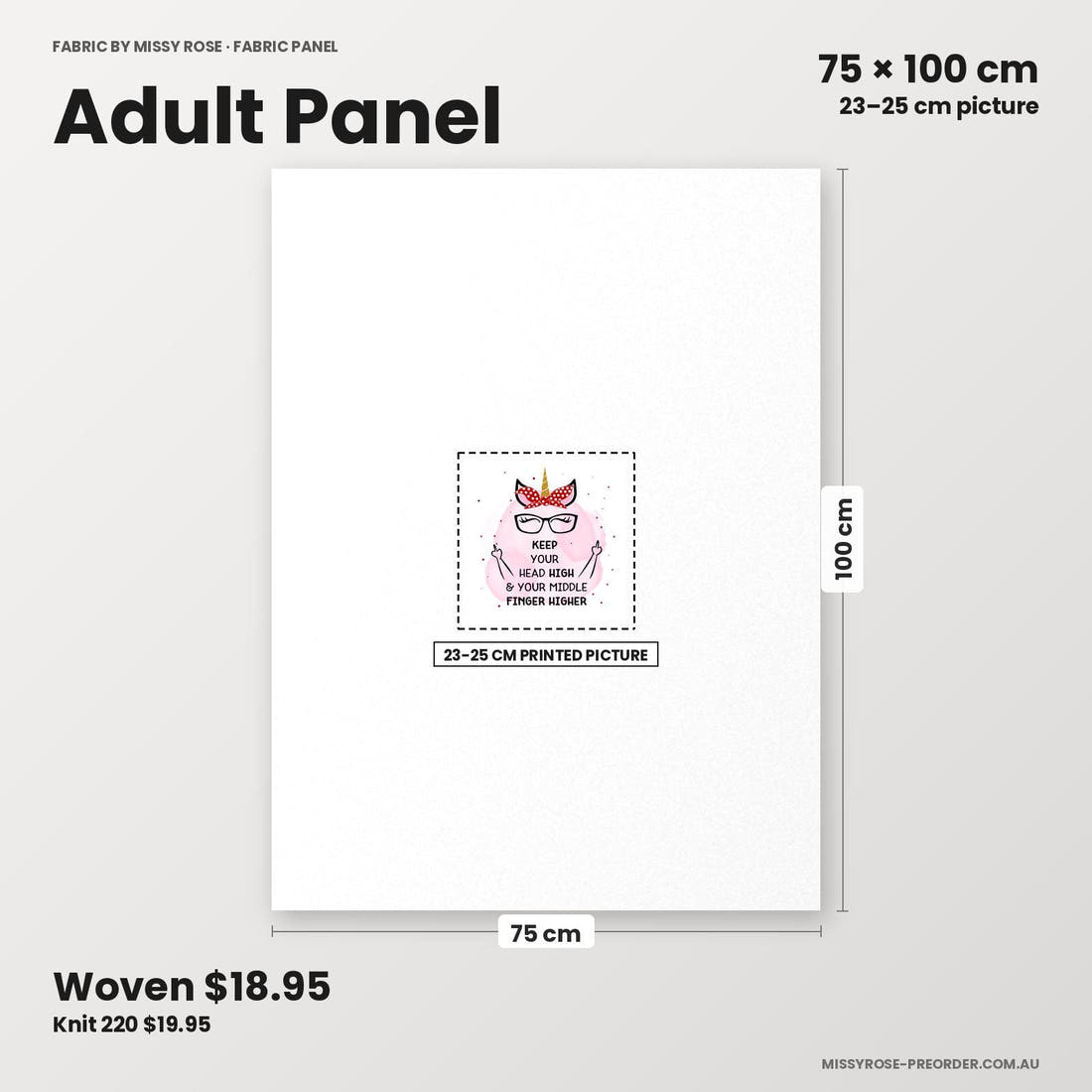 Profanity Fabric Panel 40 adult panel sizing – 23–25 cm printed picture on 75 × 100 cm fabric | Fabric by Missy Rose