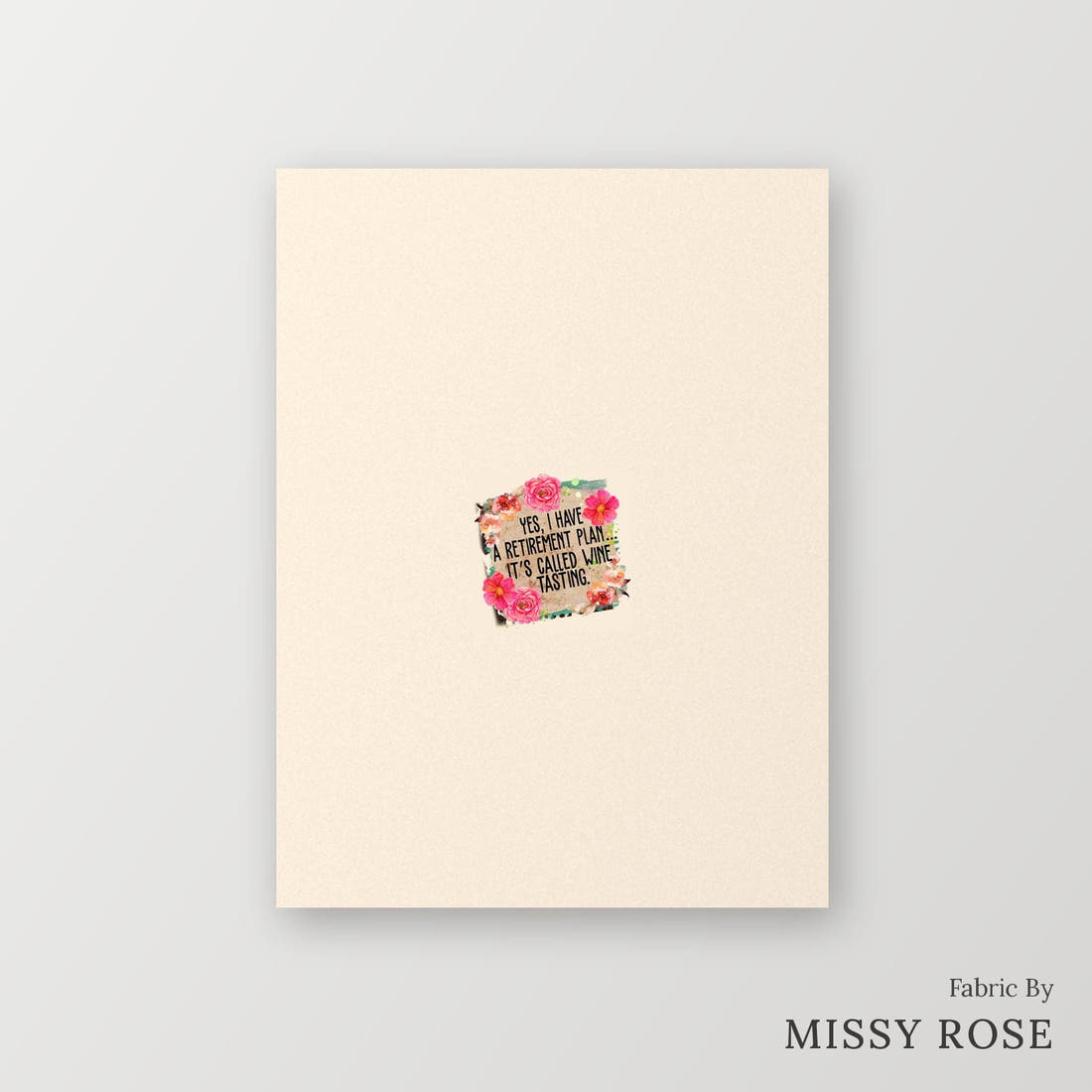 Profanity Fabric Panel 400 – printed fabric panel with centred picture, custom printed to order | Fabric by Missy Rose