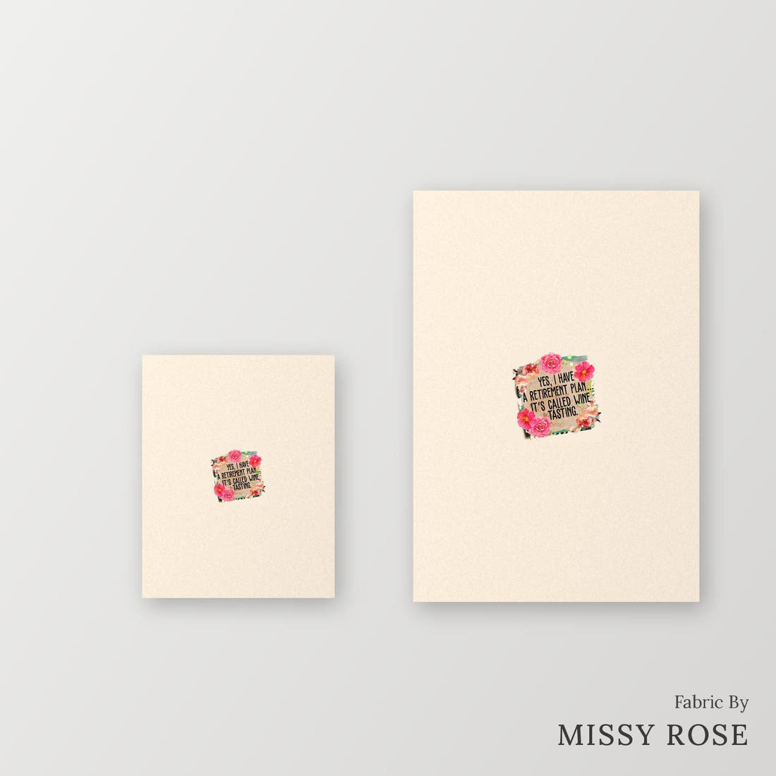 Profanity Fabric Panel 400 – universal and adult panel sizes side by side | Fabric by Missy Rose