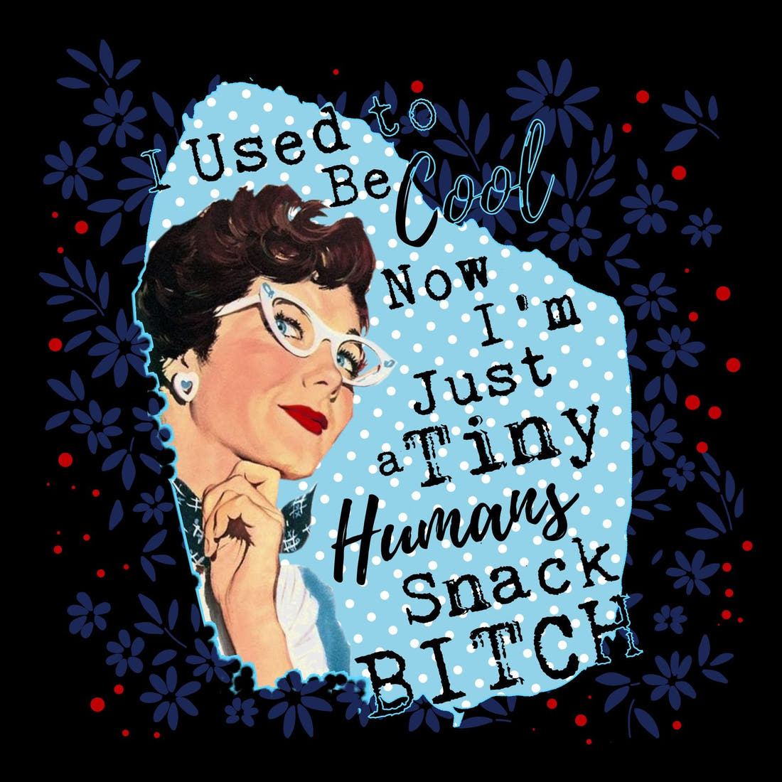 Profanity Fabric Panel 401 – full artwork close-up of the printed picture | Fabric by Missy Rose