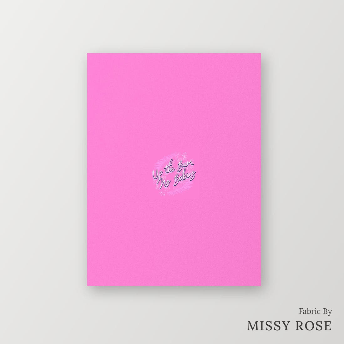 Profanity Fabric Panel 402 – printed fabric panel with centred picture, custom printed to order | Fabric by Missy Rose