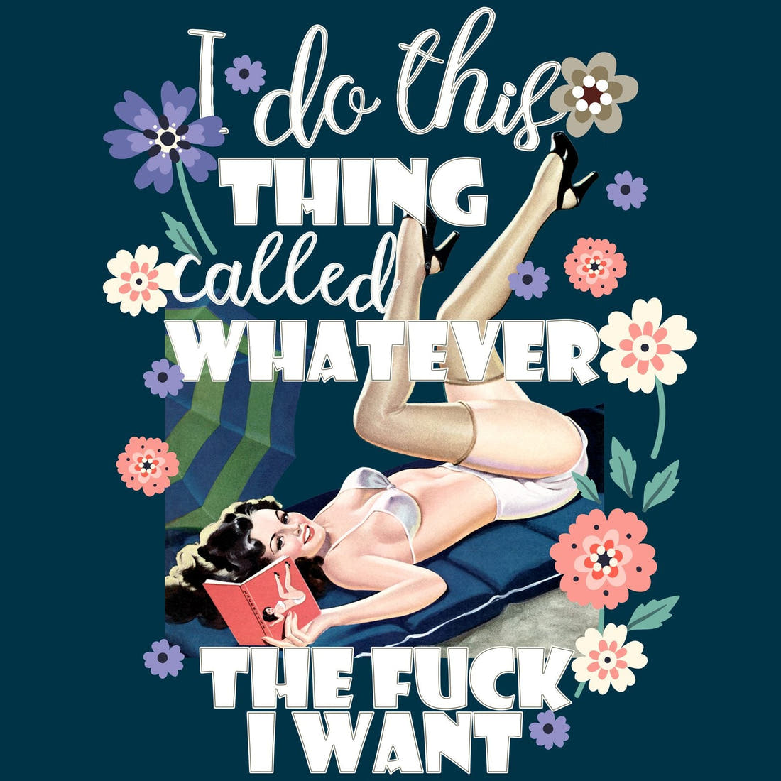Profanity Fabric Panel 41 – full artwork close-up of the printed picture | Fabric by Missy Rose