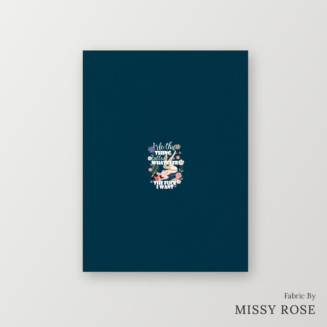 Profanity Fabric Panel 41 – printed fabric panel with centred picture, custom printed to order | Fabric by Missy Rose