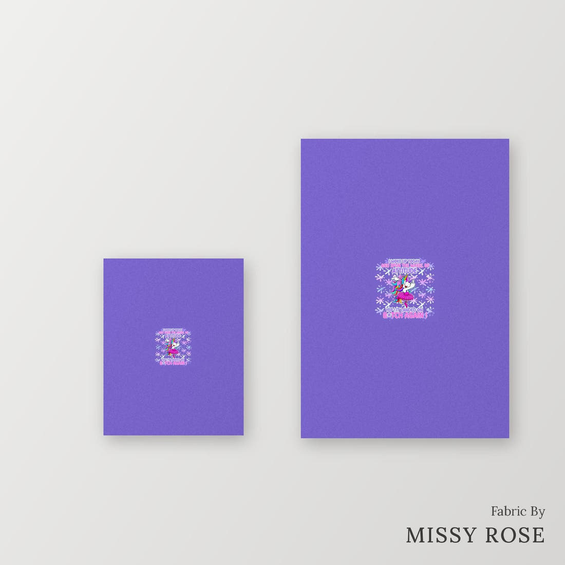Profanity Fabric Panel 42 – universal and adult panel sizes side by side | Fabric by Missy Rose