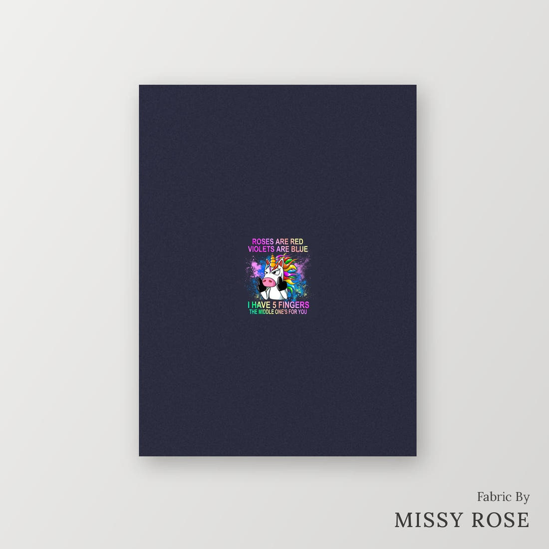 Profanity Fabric Panel 43 – printed fabric panel with centred picture, custom printed to order | Fabric by Missy Rose