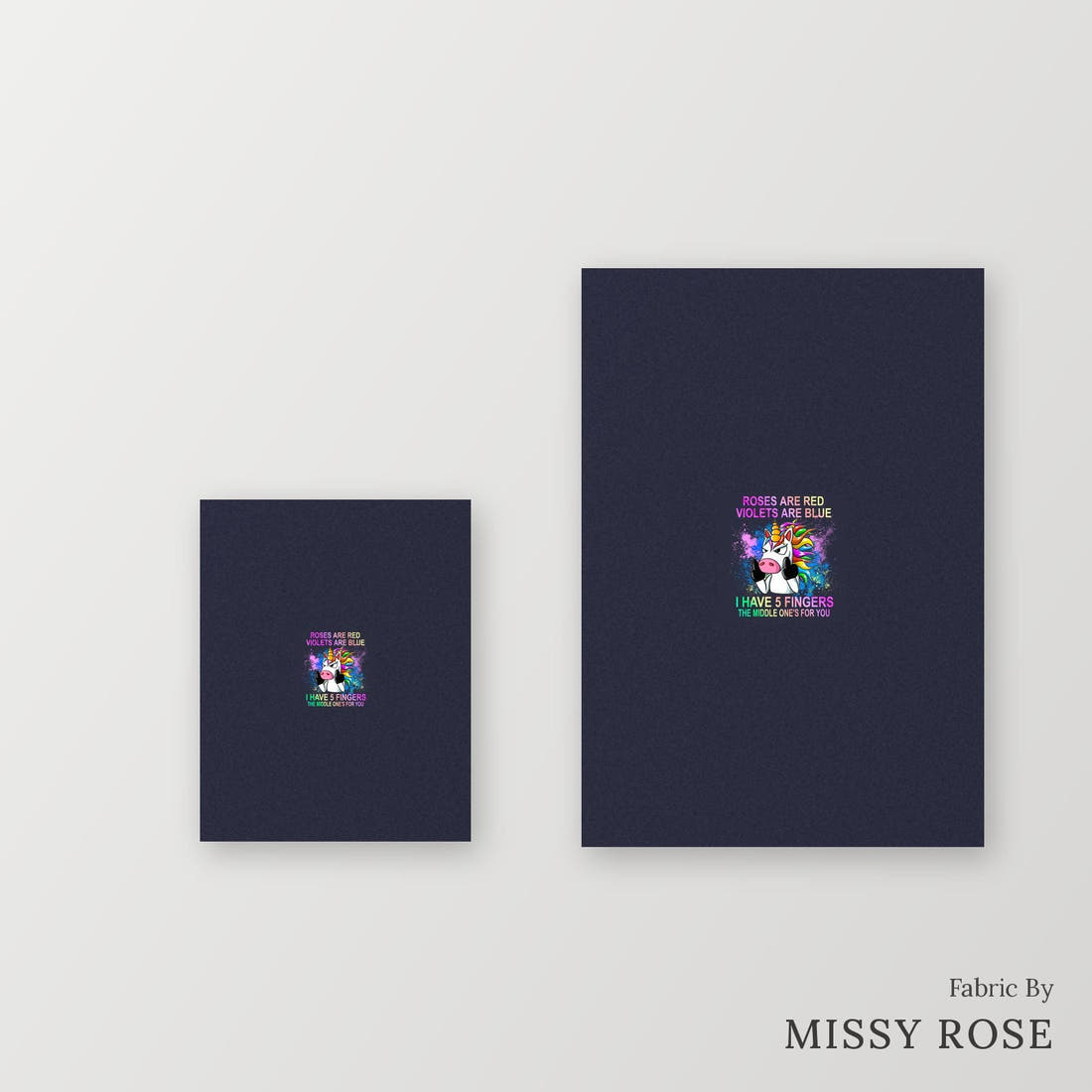 Profanity Fabric Panel 43 – universal and adult panel sizes side by side | Fabric by Missy Rose