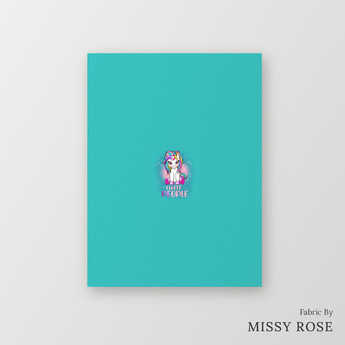 Profanity Fabric Panel 44 – printed fabric panel with centred picture, custom printed to order | Fabric by Missy Rose