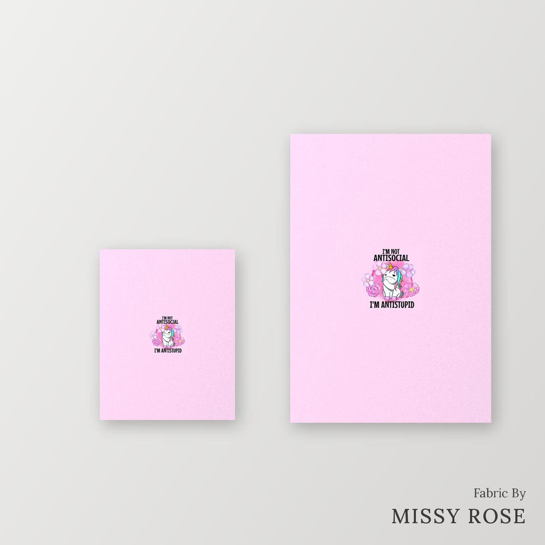 Profanity Fabric Panel 45 – universal and adult panel sizes side by side | Fabric by Missy Rose