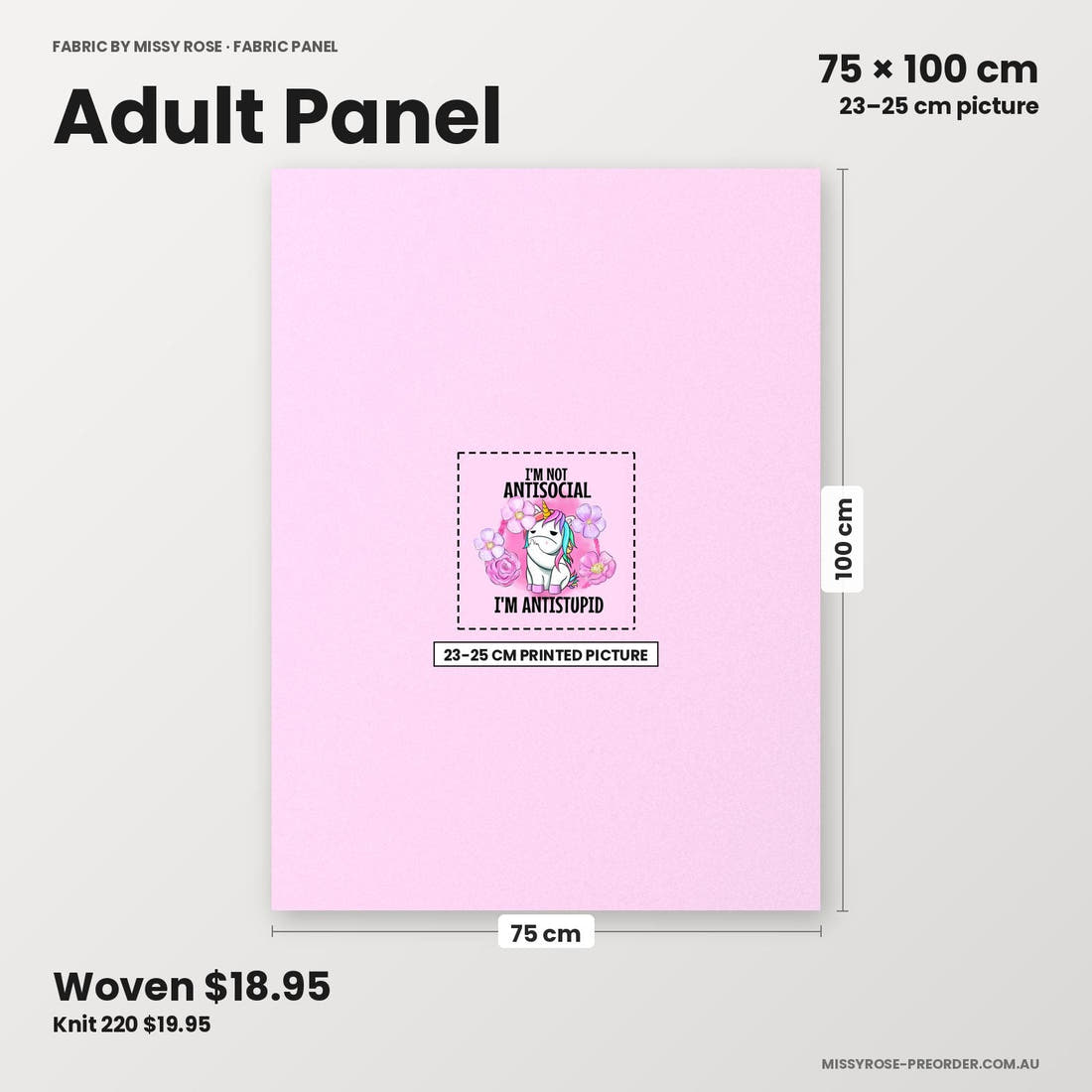 Profanity Fabric Panel 45 adult panel sizing – 23–25 cm printed picture on 75 × 100 cm fabric | Fabric by Missy Rose
