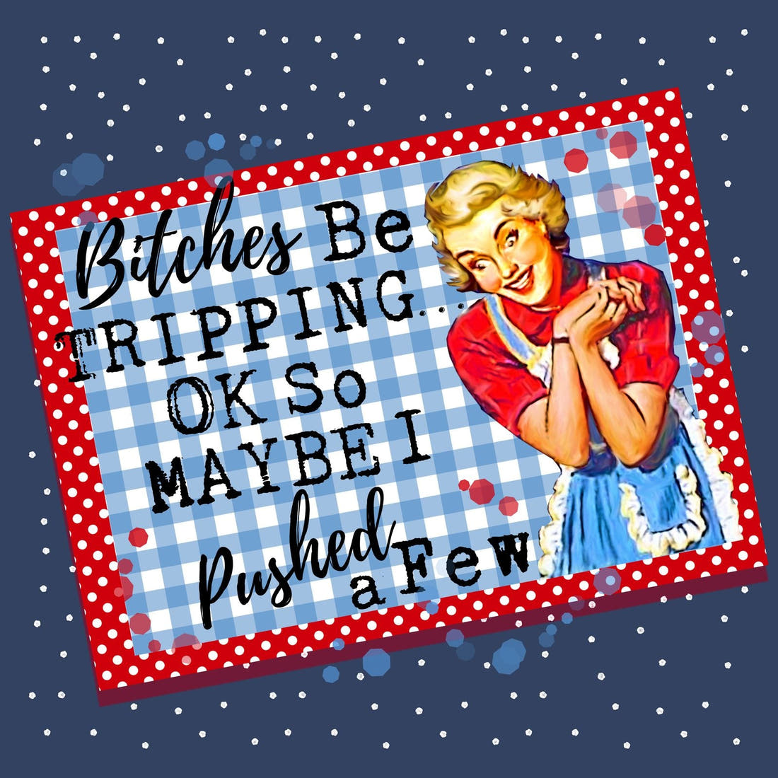 Profanity Fabric Panel 47 – full artwork close-up of the printed picture | Fabric by Missy Rose