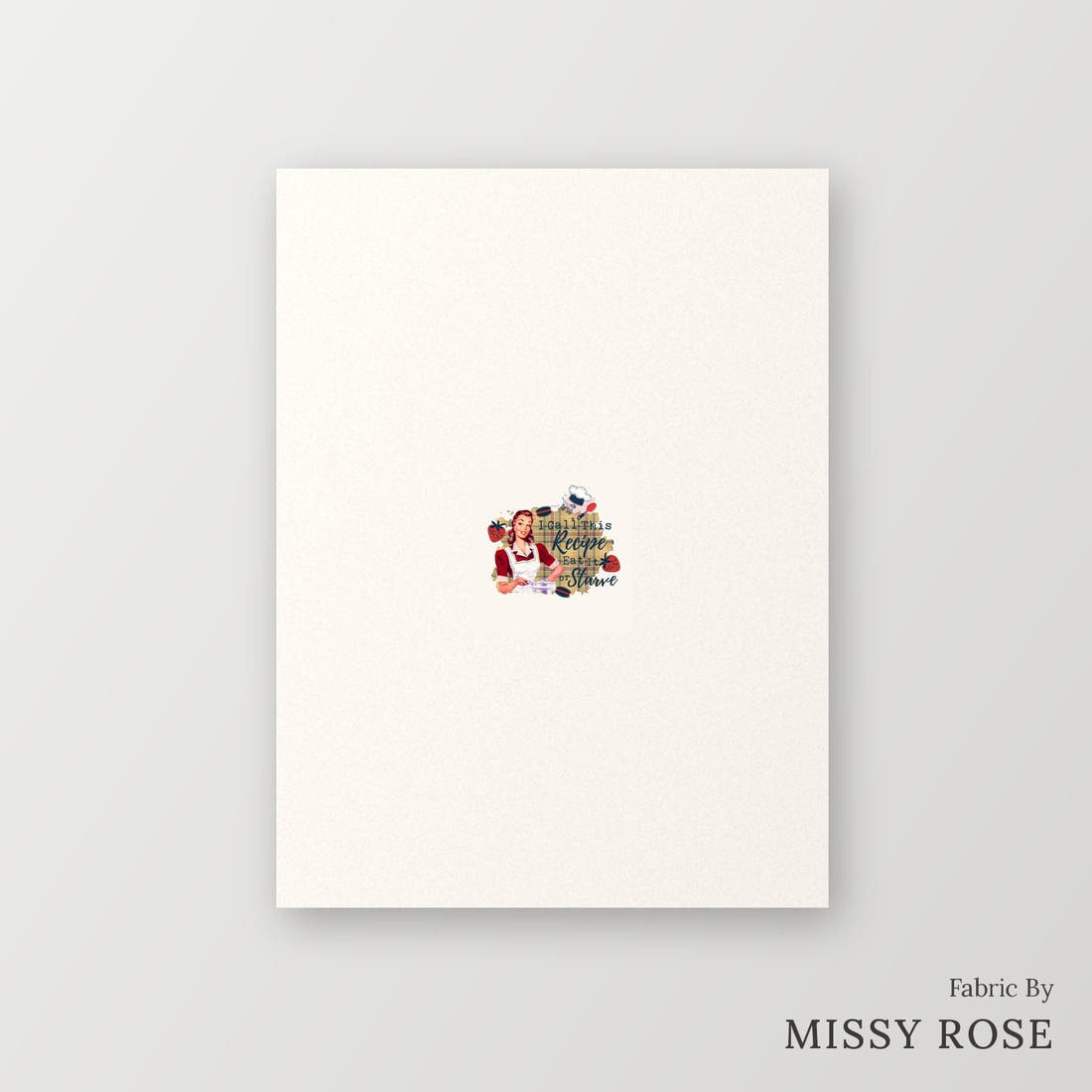 Profanity Fabric Panel 51 – printed fabric panel with centred picture, custom printed to order | Fabric by Missy Rose