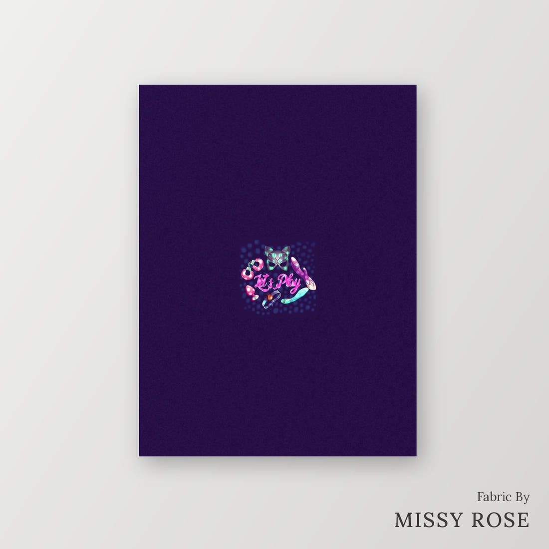 Profanity Fabric Panel 52 – printed fabric panel with centred picture, custom printed to order | Fabric by Missy Rose