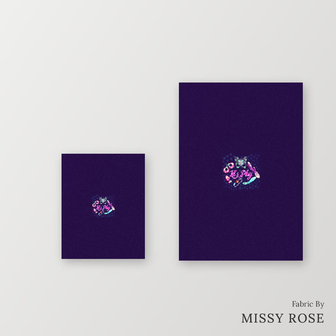 Profanity Fabric Panel 52 – universal and adult panel sizes side by side | Fabric by Missy Rose