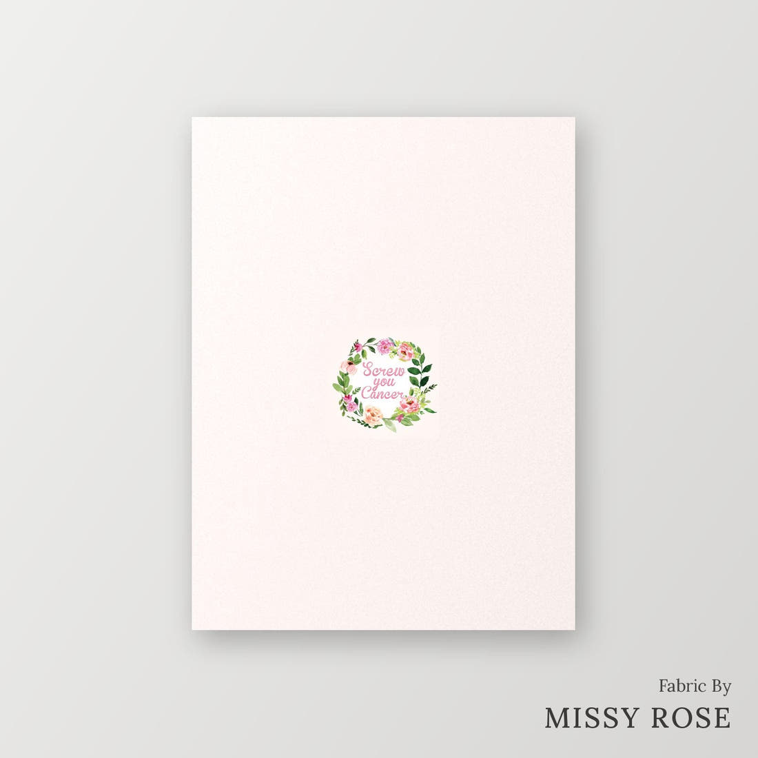 Profanity Fabric Panel 54 – printed fabric panel with centred picture, custom printed to order | Fabric by Missy Rose