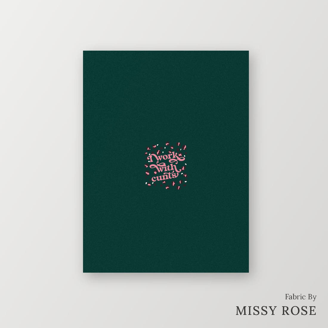 Profanity Fabric Panel 55 – printed fabric panel with centred picture, custom printed to order | Fabric by Missy Rose