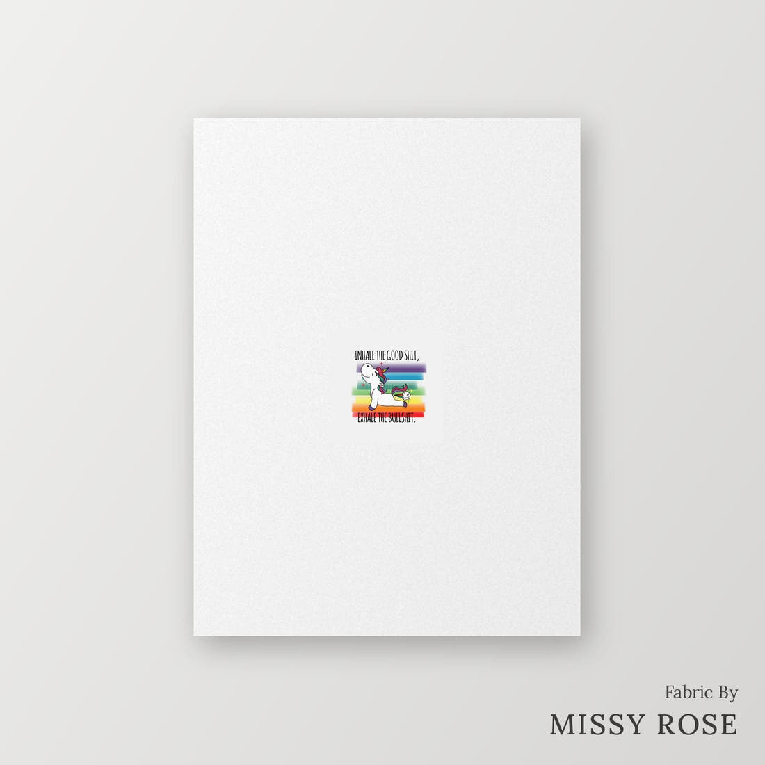 Profanity Fabric Panel 57 – printed fabric panel with centred picture, custom printed to order | Fabric by Missy Rose