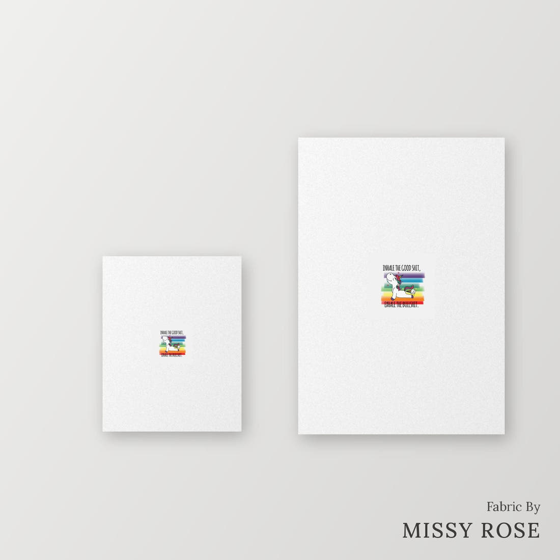 Profanity Fabric Panel 57 – universal and adult panel sizes side by side | Fabric by Missy Rose