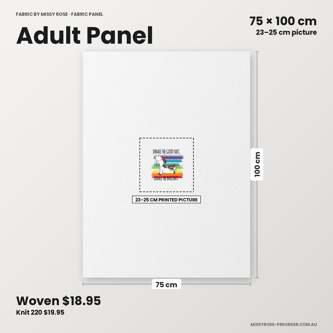 Profanity Fabric Panel 57 adult panel sizing – 23–25 cm printed picture on 75 × 100 cm fabric | Fabric by Missy Rose