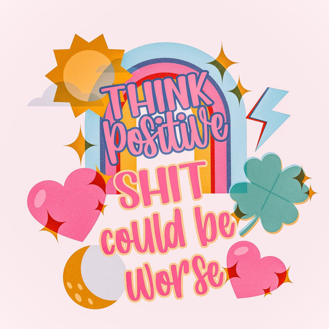 Profanity Fabric Panel 59 – full artwork close-up of the printed picture | Fabric by Missy Rose