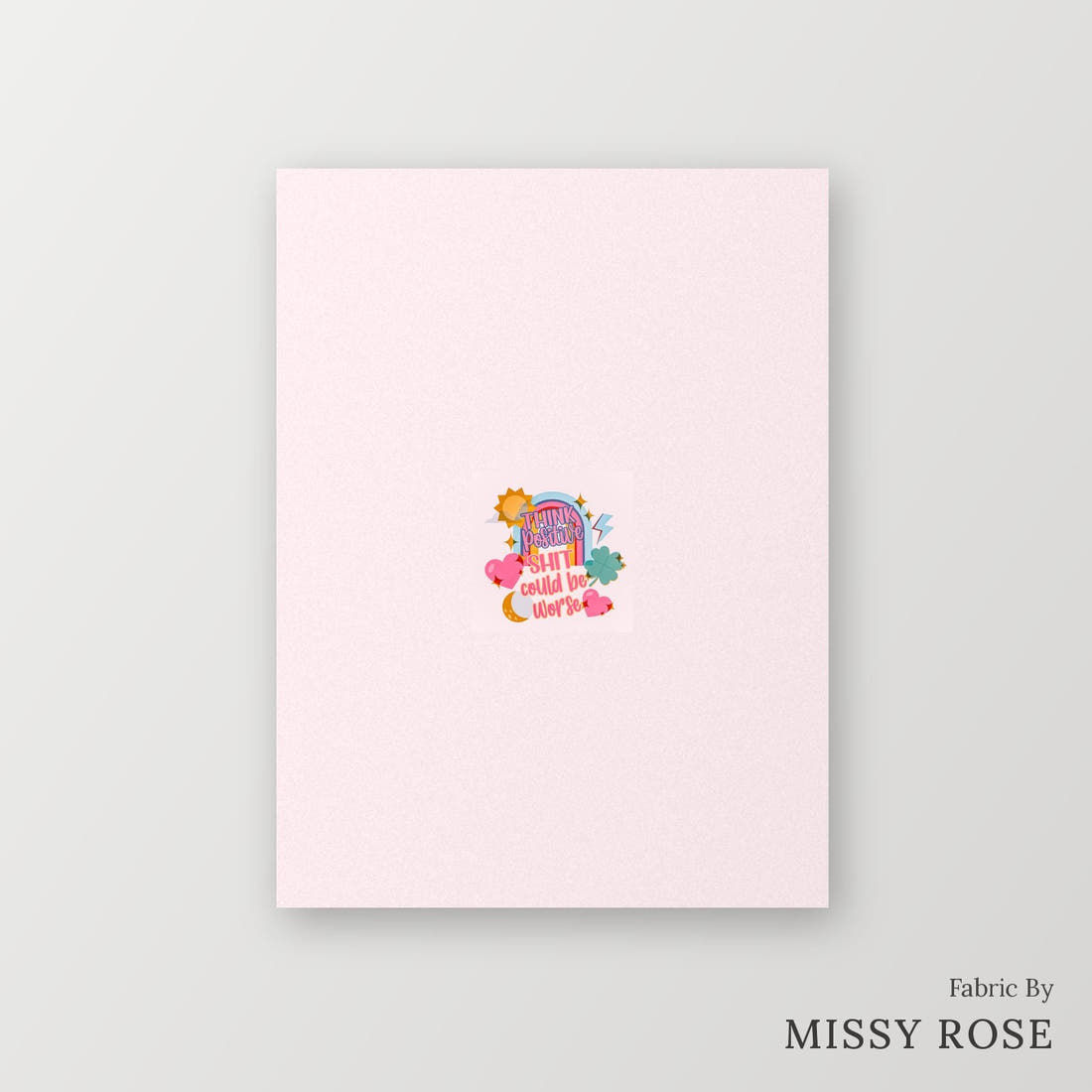 Profanity Fabric Panel 59 – printed fabric panel with centred picture, custom printed to order | Fabric by Missy Rose