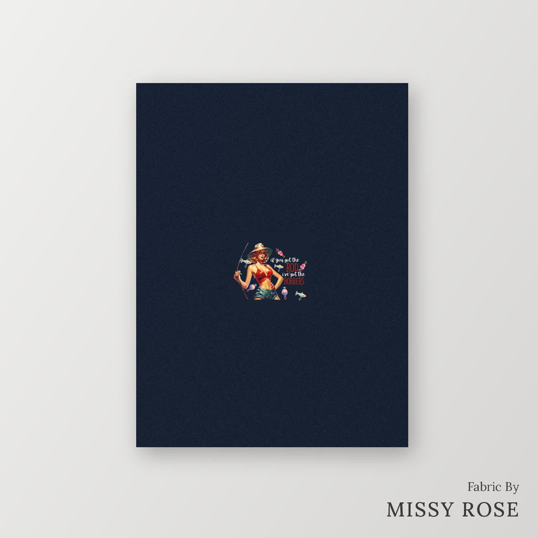 Profanity Fabric Panel 60 – printed fabric panel with centred picture, custom printed to order | Fabric by Missy Rose