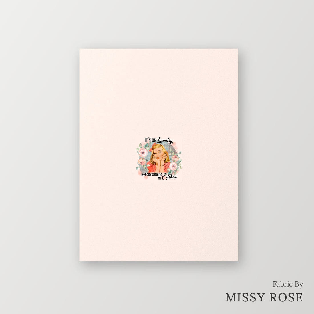 Profanity Fabric Panel 61 – printed fabric panel with centred picture, custom printed to order | Fabric by Missy Rose