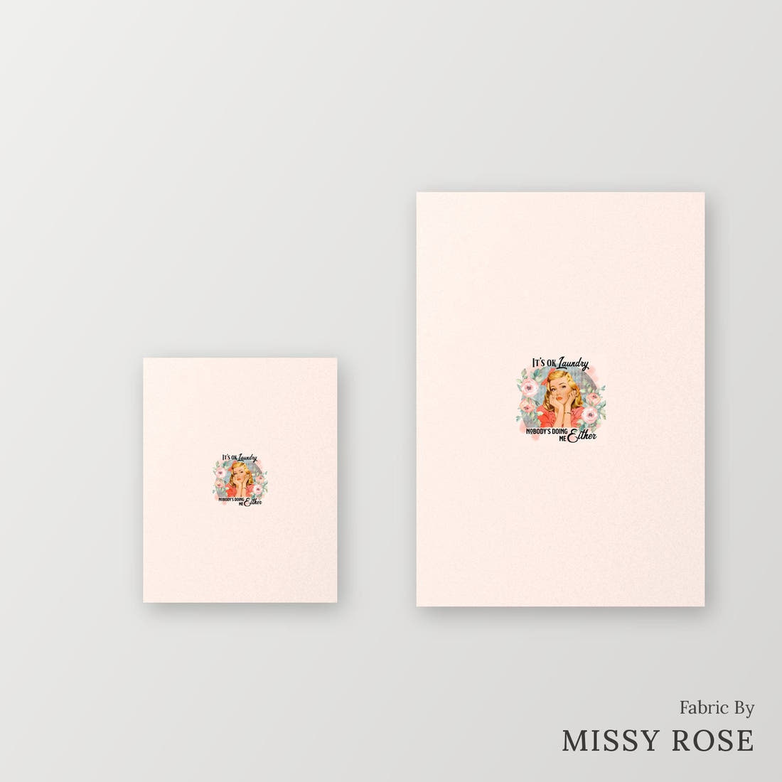 Profanity Fabric Panel 61 – universal and adult panel sizes side by side | Fabric by Missy Rose