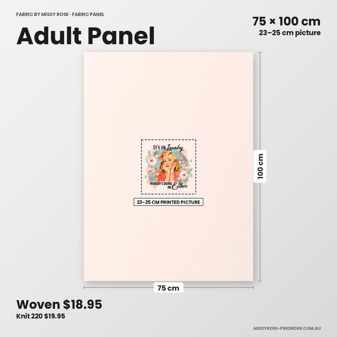 Profanity Fabric Panel 61 adult panel sizing – 23–25 cm printed picture on 75 × 100 cm fabric | Fabric by Missy Rose