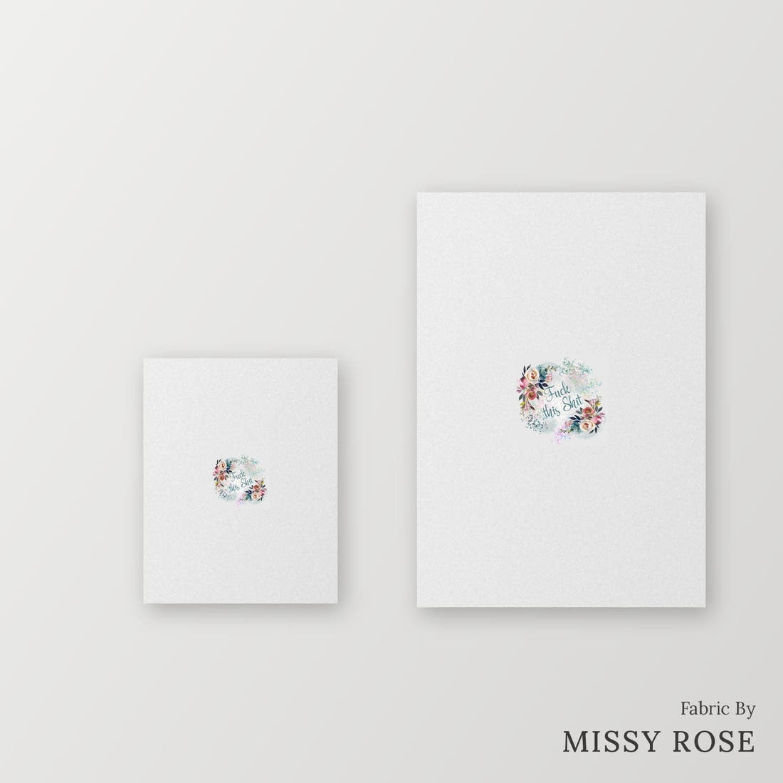 Profanity Fabric Panel 63 – universal and adult panel sizes side by side | Fabric by Missy Rose