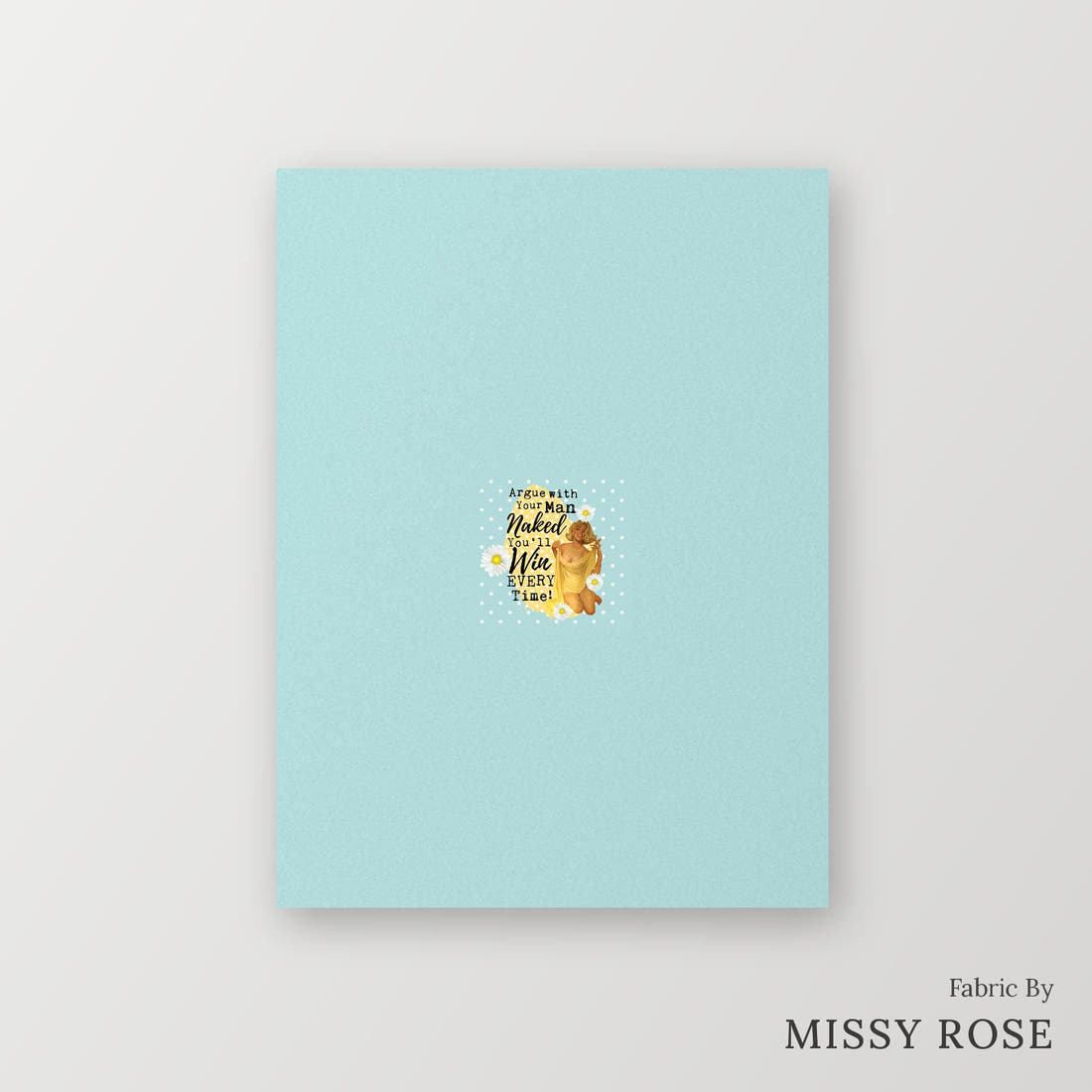 Profanity Fabric Panel 65 – printed fabric panel with centred picture, custom printed to order | Fabric by Missy Rose