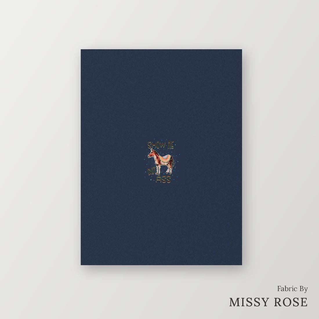 Profanity Fabric Panel 66 – printed fabric panel with centred picture, custom printed to order | Fabric by Missy Rose