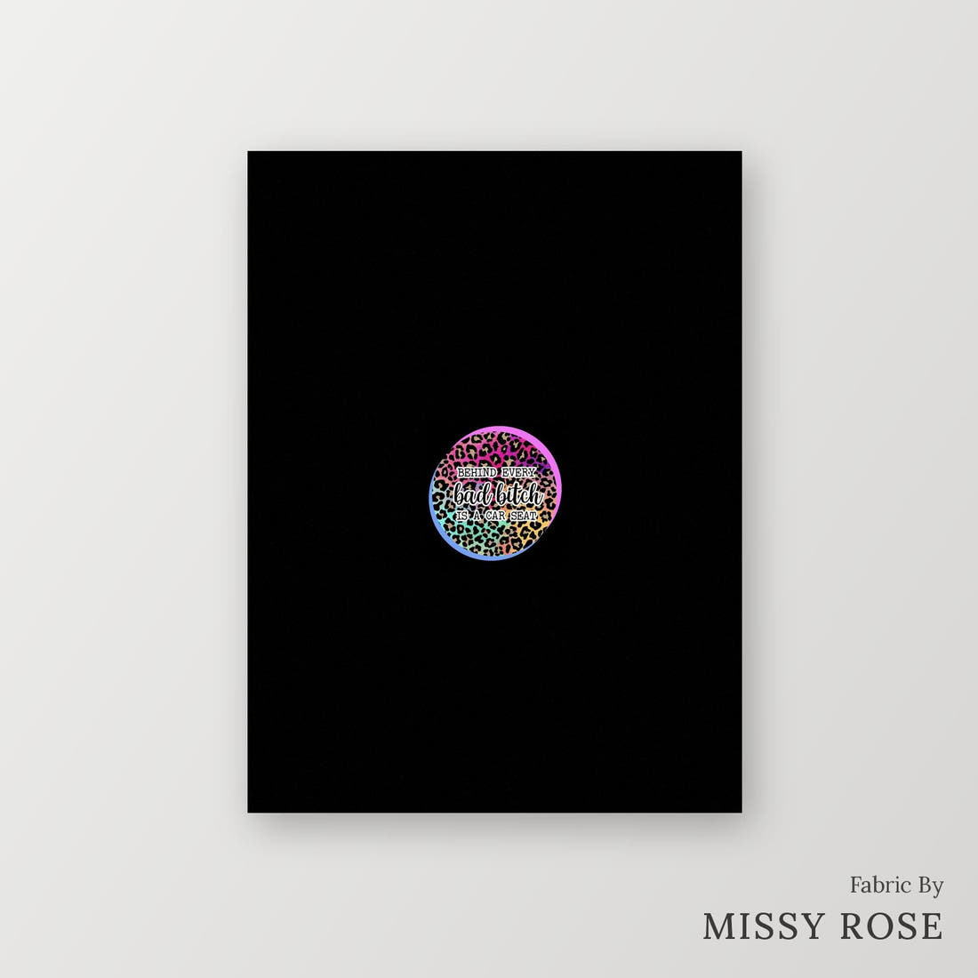 Profanity Fabric Panel 70 – printed fabric panel with centred picture, custom printed to order | Fabric by Missy Rose