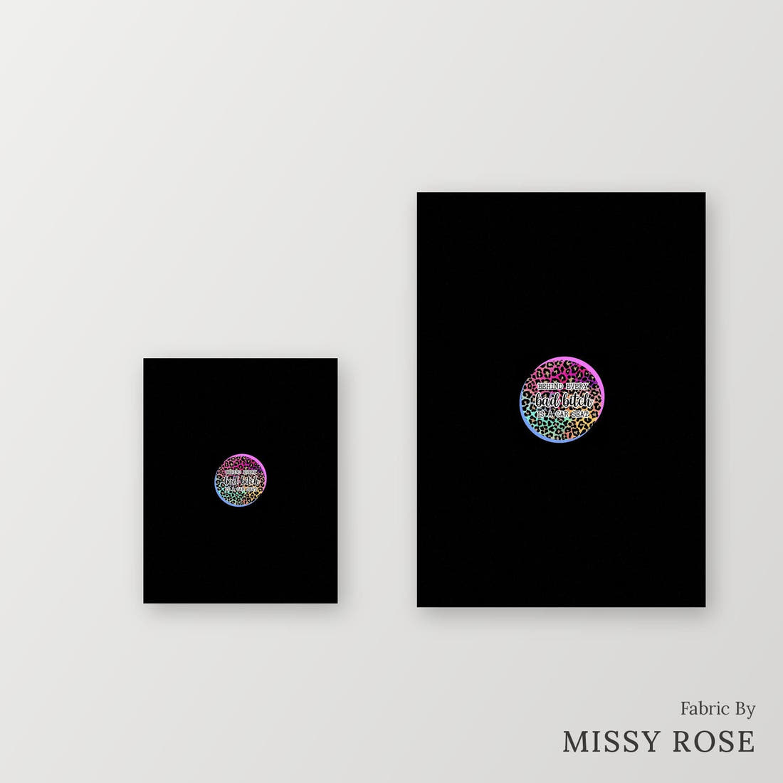 Profanity Fabric Panel 70 – universal and adult panel sizes side by side | Fabric by Missy Rose