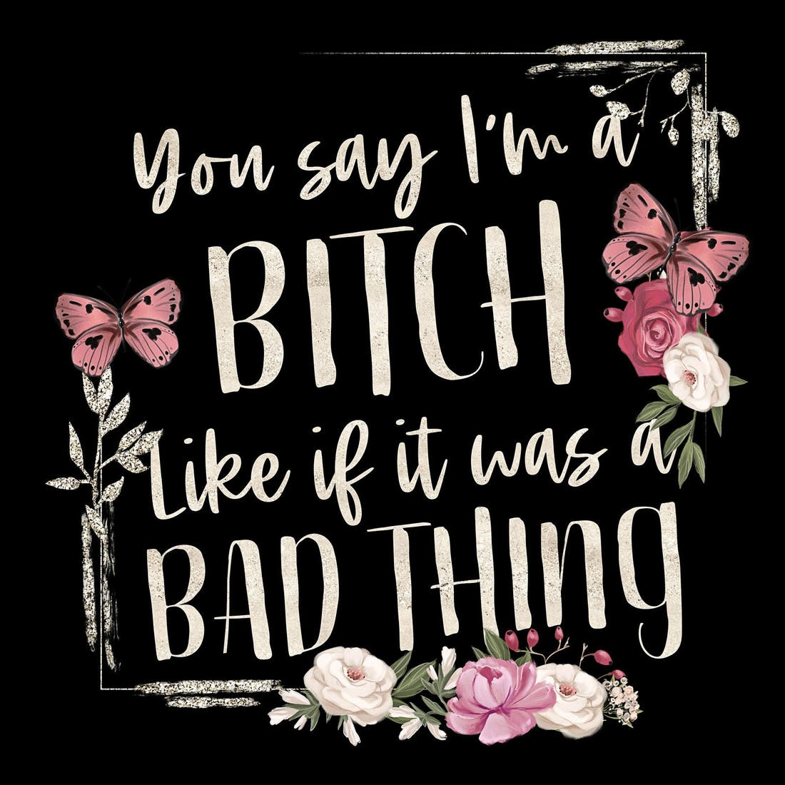 Profanity Fabric Panel 71 – full artwork close-up of the printed picture | Fabric by Missy Rose