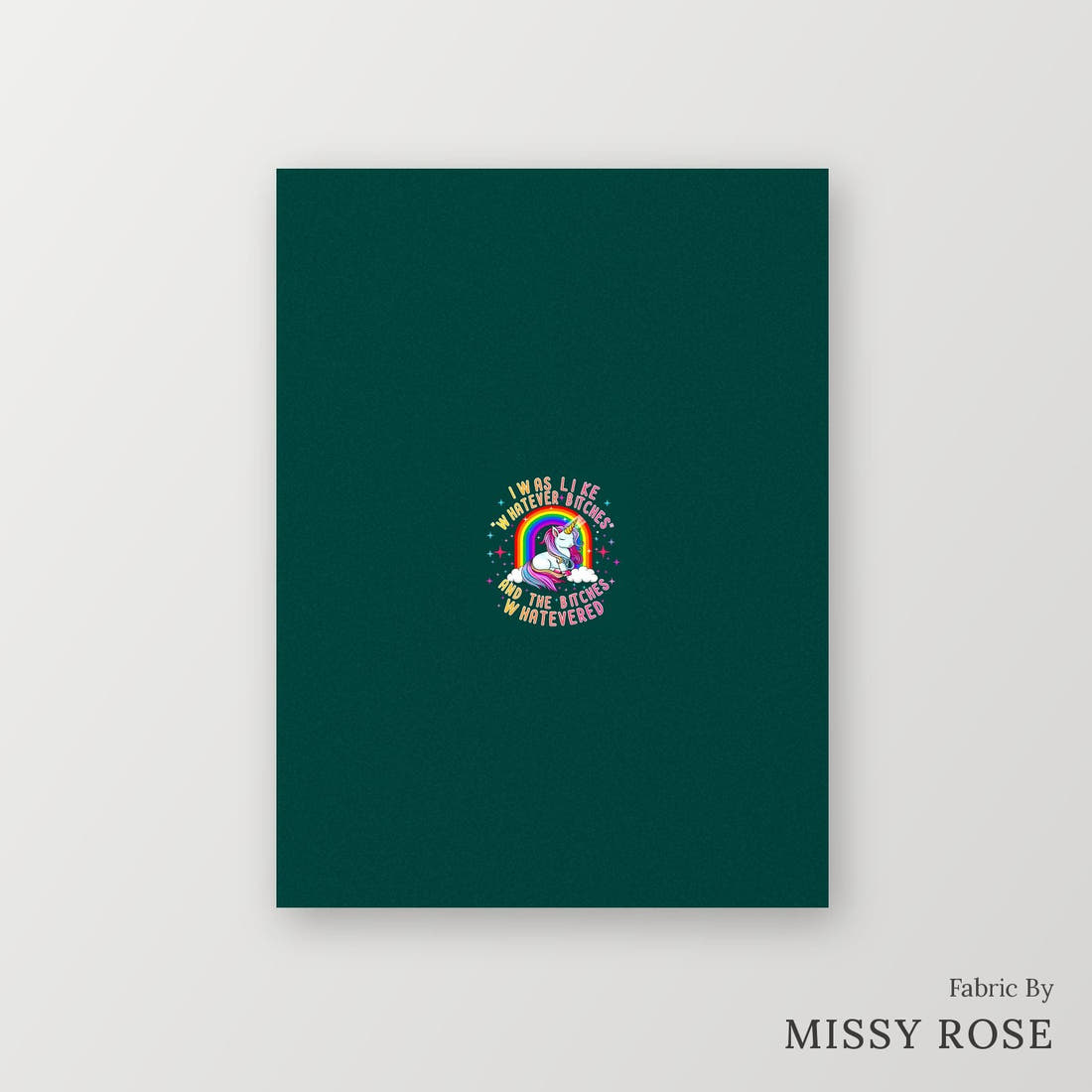 Profanity Fabric Panel 73 – printed fabric panel with centred picture, custom printed to order | Fabric by Missy Rose