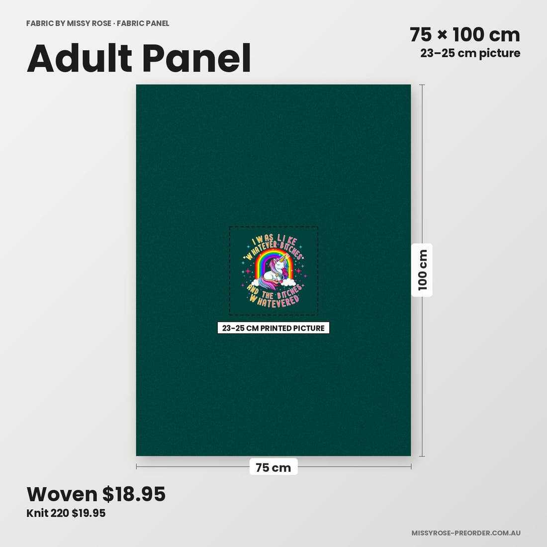 Profanity Fabric Panel 73 adult panel sizing – 23–25 cm printed picture on 75 × 100 cm fabric | Fabric by Missy Rose