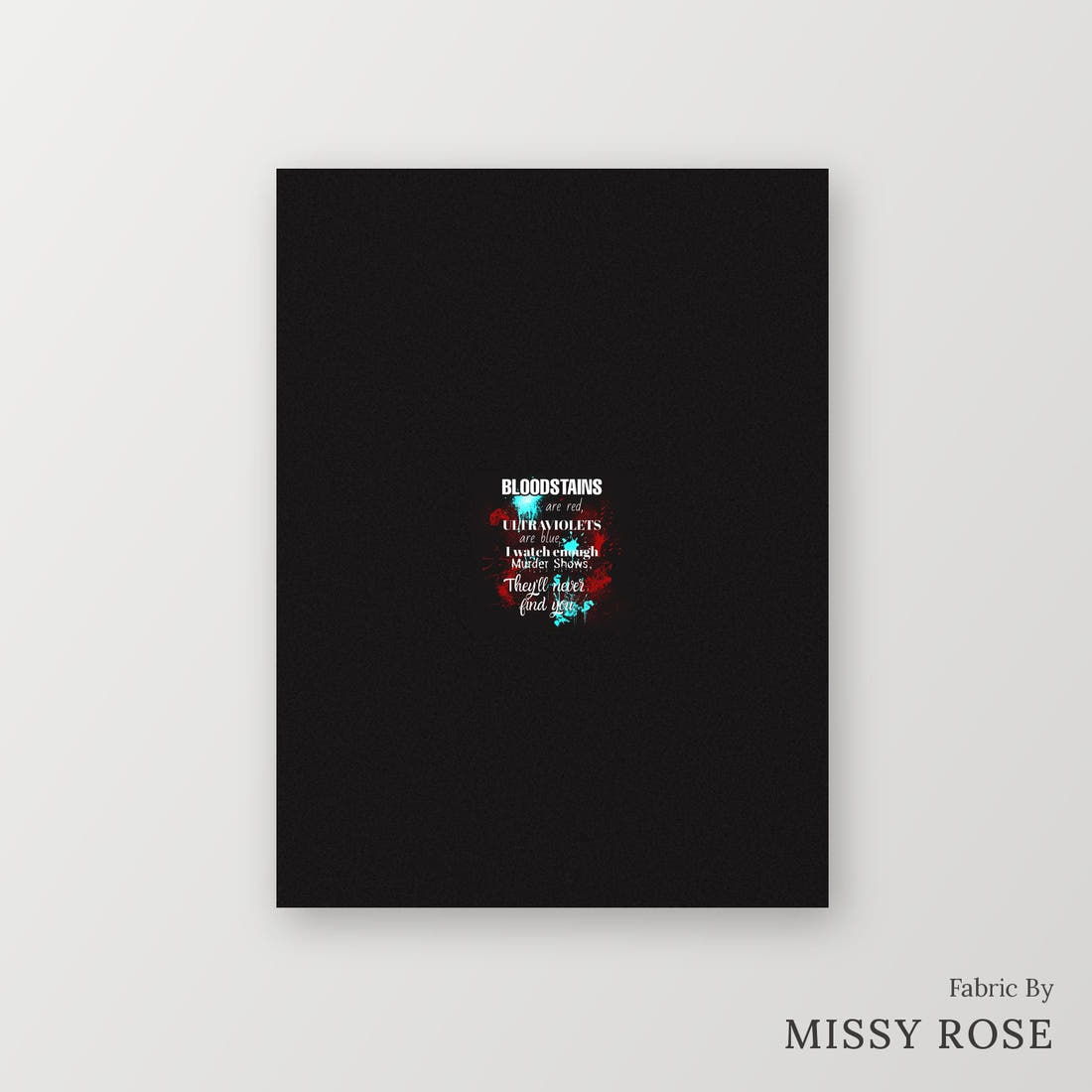 Profanity Fabric Panel 74 – printed fabric panel with centred picture, custom printed to order | Fabric by Missy Rose