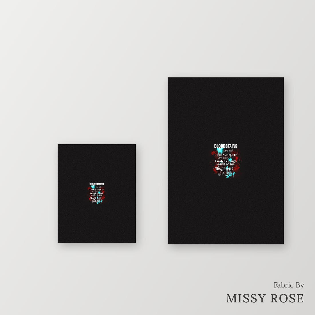 Profanity Fabric Panel 74 – universal and adult panel sizes side by side | Fabric by Missy Rose