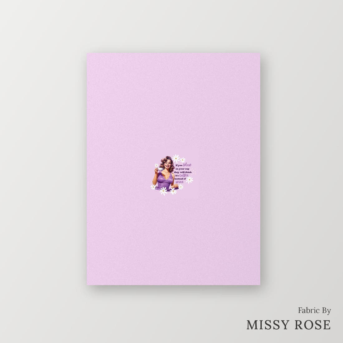 Profanity Fabric Panel 75 – printed fabric panel with centred picture, custom printed to order | Fabric by Missy Rose