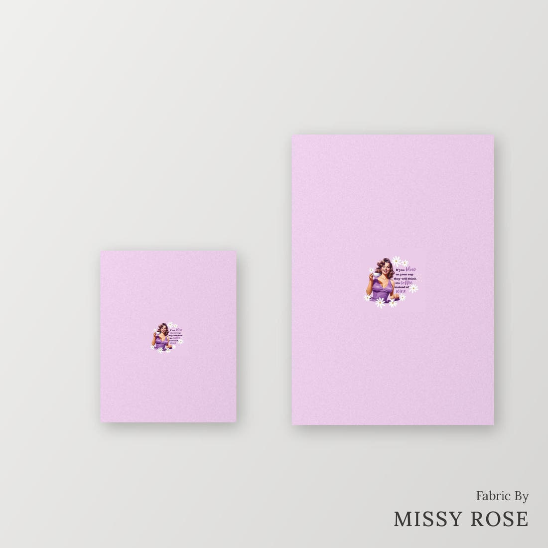 Profanity Fabric Panel 75 – universal and adult panel sizes side by side | Fabric by Missy Rose