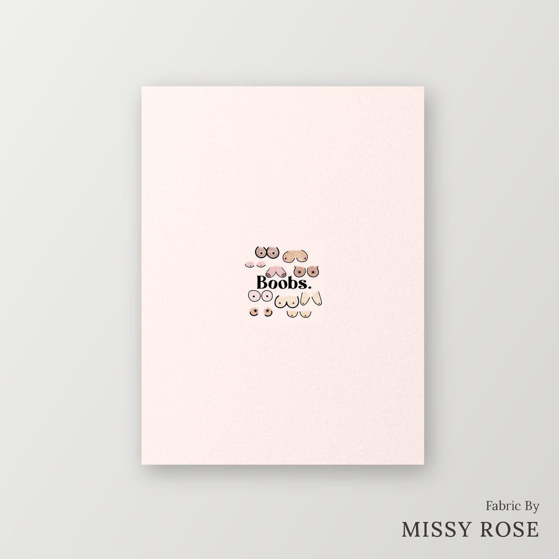 Profanity Fabric Panel 76 – printed fabric panel with centred picture, custom printed to order | Fabric by Missy Rose