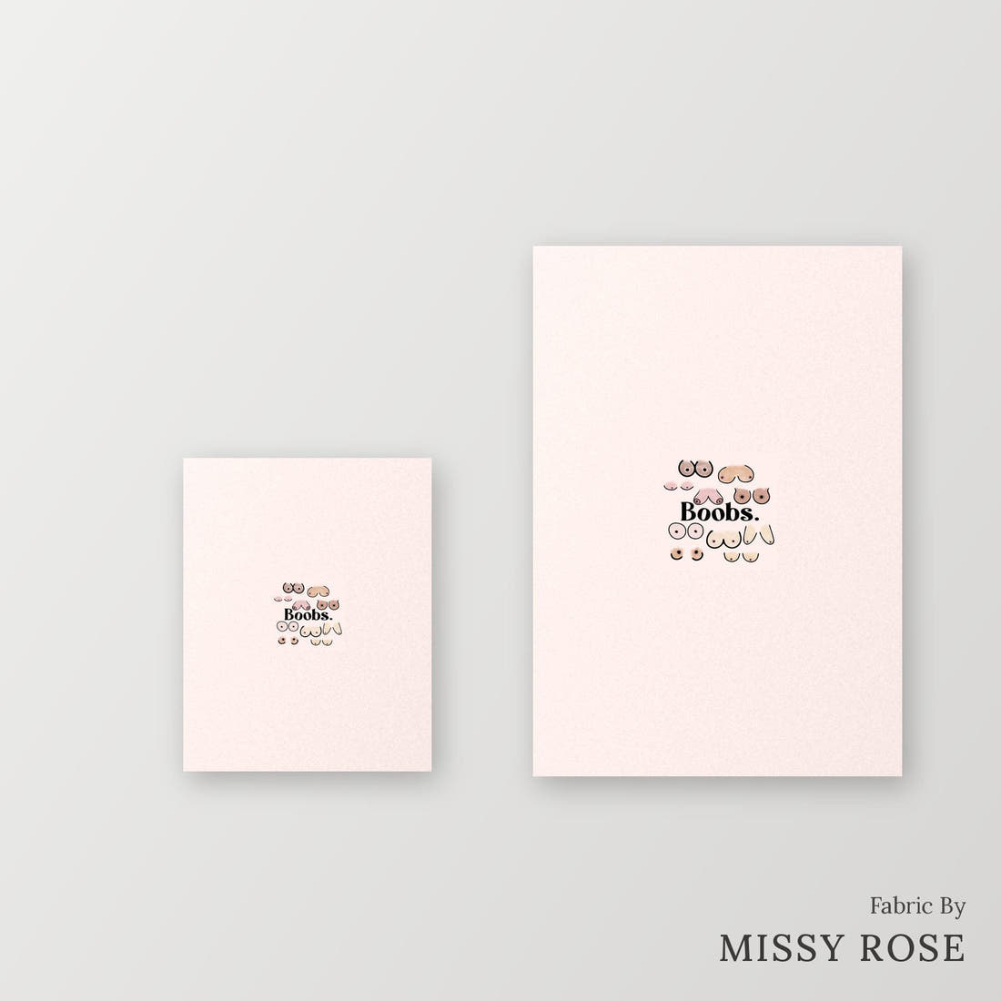 Profanity Fabric Panel 76 – universal and adult panel sizes side by side | Fabric by Missy Rose