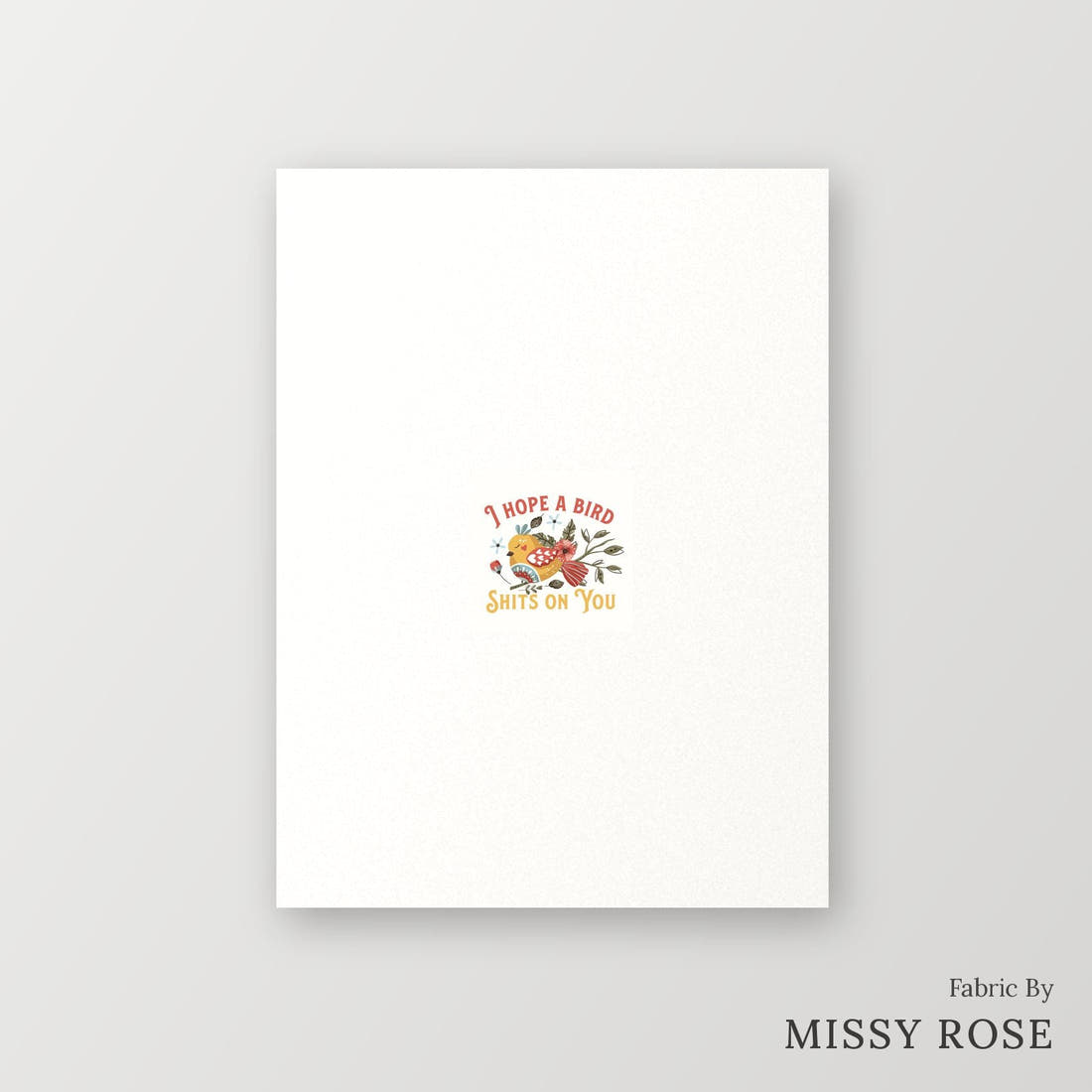 Profanity Fabric Panel 78 – printed fabric panel with centred picture, custom printed to order | Fabric by Missy Rose