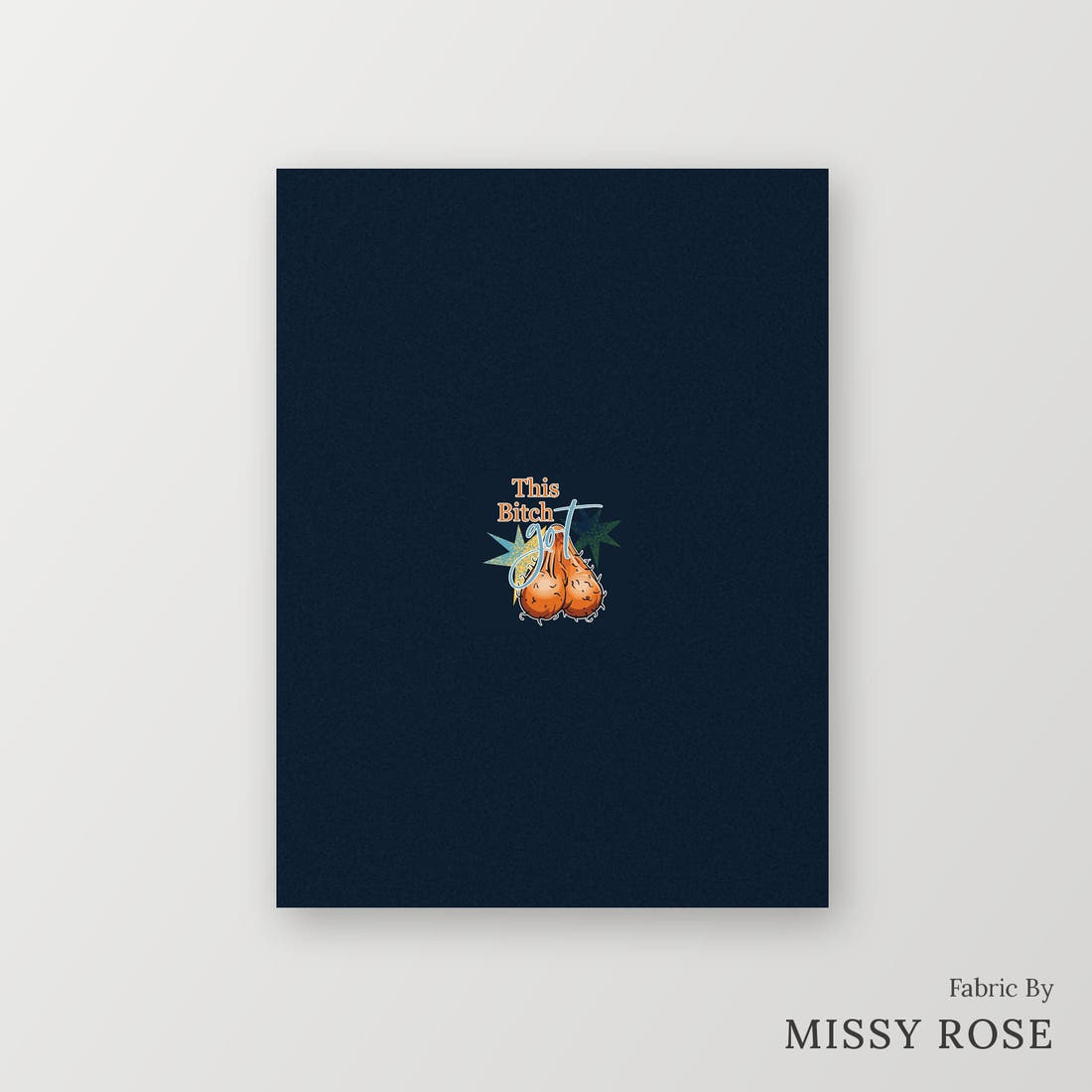 Profanity Fabric Panel 79 – printed fabric panel with centred picture, custom printed to order | Fabric by Missy Rose